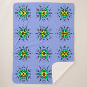 Bloemend mandala naadloos patroon sherpa deken