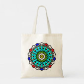 Bloemend mandala naadloos patroon tote bag (Achterkant)