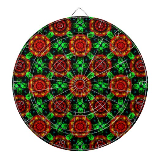 Bloemend modern boho elegant abstract patroon #504 dartbord (Voorkant)