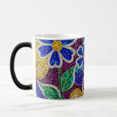 bloemend modern mozaïekpatroon keramische mok (Links)