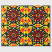 Bloemend Orange Cadeaupapier (Vlak)