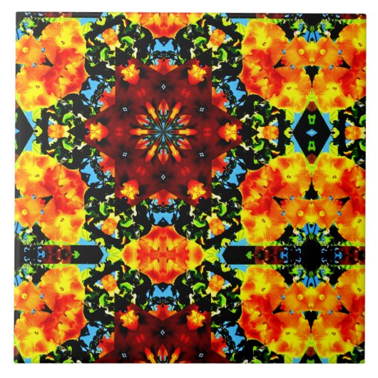 Bloemend Orange Tegeltje (Voorkant)