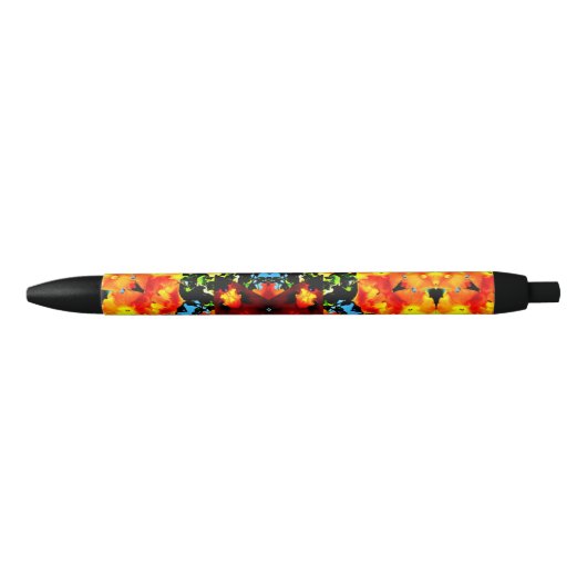 Bloemend Orange Zwarte Inkt Pen (Voorkant)
