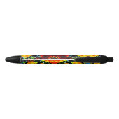 Bloemend Orange Zwarte Inkt Pen (Achterkant)