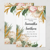 Bloemend Palmblad Kaart (Voorkant / Achterkant)