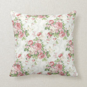Bloemend Pink en Groen Kussen