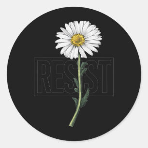 Bloemend Protest Weerstand Politiek Design Voor Ac Ronde Sticker