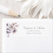 Bloemend retouradres voor een trouwfeest etiket (Insitu)
