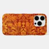 Bloemend rode en goudgele Wm Morris Case-Mate iPhone Case (Achterkant (horizontaal))