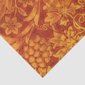 Bloemend rode en goudgele Wm Morris Tissuepapier (Detail)