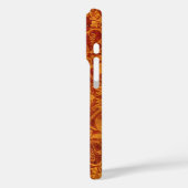 Bloemend rode en goudgele Wm Morris Voeg een naam  Case-Mate iPhone Case (Achterkant / Links)