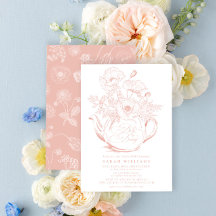 Bloemend Roze Baby is Brewing Vintage Meisjes Baby