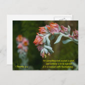 Bloemend Succulent Feestdagenkaart (Voorkant / Achterkant)