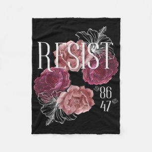 Bloemend weerstand geen mijn president 86 47 anti- fleece deken