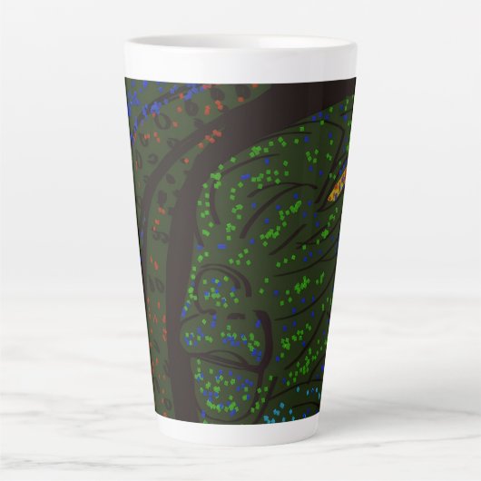 Bloemend zee monster latte mok (Voorkant)