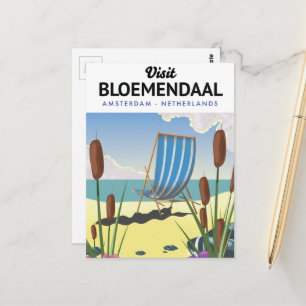 Bloemendaal Amsterdam Reisposter Briefkaart