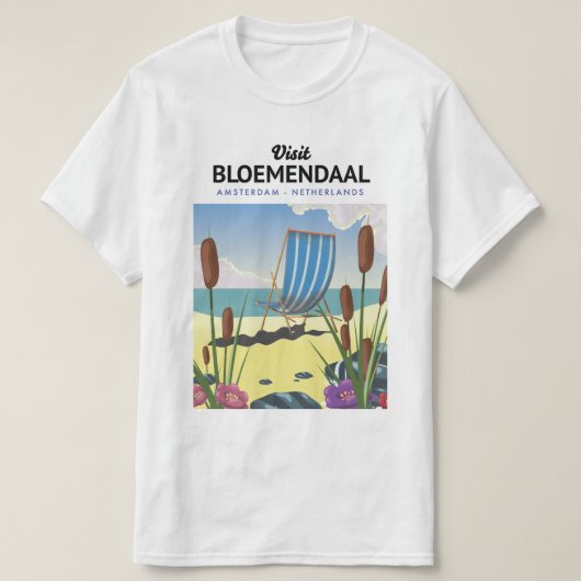 Bloemendaal Amsterdam Reisposter T-shirt (Design voorkant)