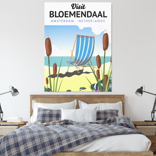 Bloemendaal Amsterdam Travel poster Canvas Afdruk (Insitu (Slaapkamer))