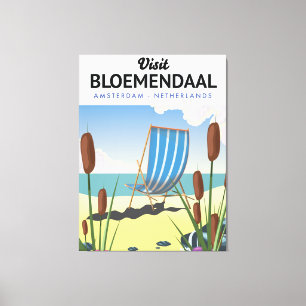 Bloemendaal Amsterdam Travel poster Canvas Afdruk
