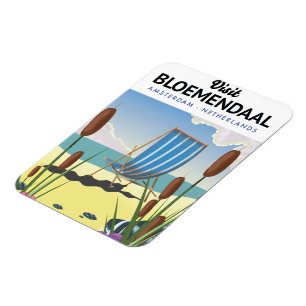 Bloemendaal Amsterdam Travel poster Magneet