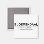 Bloemendaal Coordinaten - Bloemendale Coördinaten Magneet (Voorkant / Achterkant)