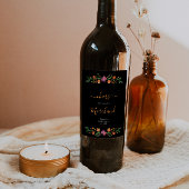 Bloemendag Bruidsfeest ter nagedachtenis aan overl Wijn Etiket