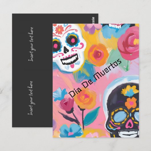 Bloemendag van het Dodenfeestgenoegen Briefkaart (Voorkant / Achterkant)