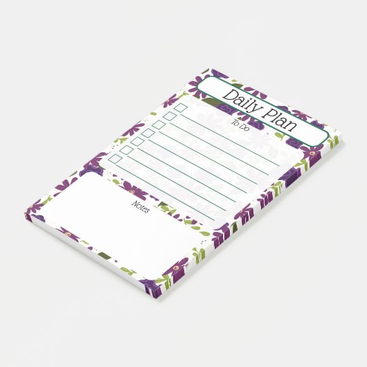 Bloemendagelijkse planningschecklist Notitieblok Post-it® Notes (Schuin)