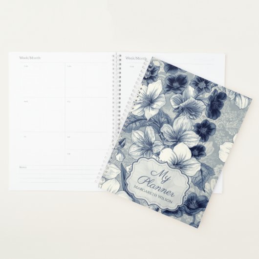 Bloemendagplanner Studentenschrift Journal Blauw Planner (Display)