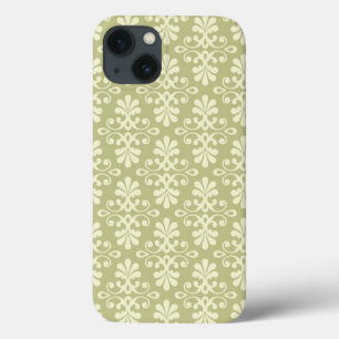 Bloemendamask behang iPhone 13 hoesje