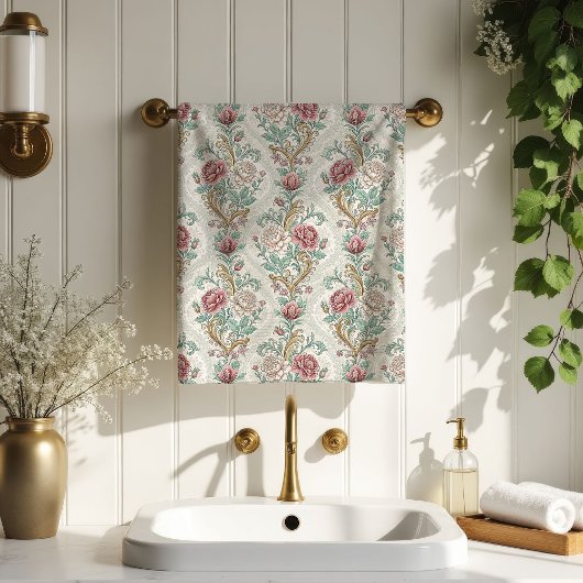 Bloemendamask Handdoek Zachte Vintage Bad Statemen