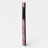 Bloemendamask in roze roos en wit Case-Mate iPhone case (Achterkant/links)