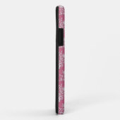 Bloemendamask in roze roos en wit Case-Mate iPhone case (Achterkant/rechts)