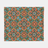  bloemenDamask naadloos patroon Fleece Deken (Voorkant (Horizontaal))