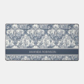  bloemendamast Blauw toile de jouy monogram Bureaumat (Voorkant)