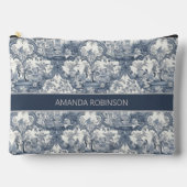 bloemendamast Blauw toile de jouy monogram Etui (Voorkant)