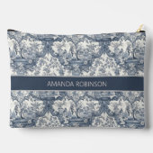 bloemendamast Blauw toile de jouy monogram Etui (Achterkant)