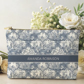  bloemendamast Blauw toile de jouy monogram Etui