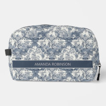  bloemendamast Blauw toile de jouy monogram