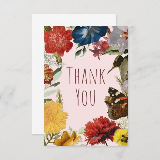 Bloemendank je wel bedankkaart (Voorkant / Achterkant)