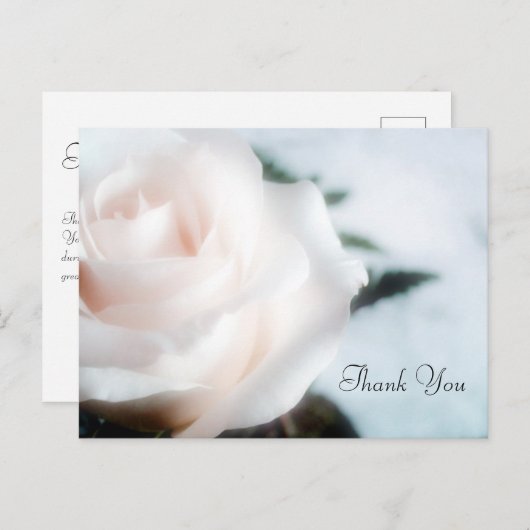 Bloemendankbetuiging rouwkaarten bedankt briefkaart (Voorkant / Achterkant)