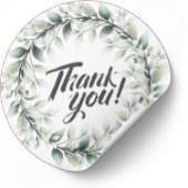 Bloemendankjespagina voor kleine bedrijven  ronde sticker