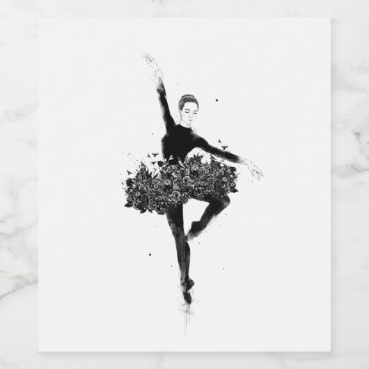 Bloemendans - Eten en Drank Etiket Set (Enkel label)