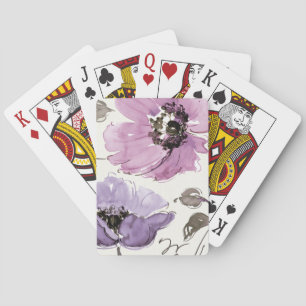 Bloemendans Plum Watercolor Bloemen Pokerkaarten