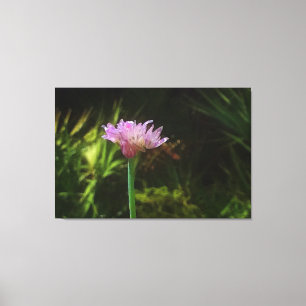Bloemende Chives en Palmetto Canvas Afdruk