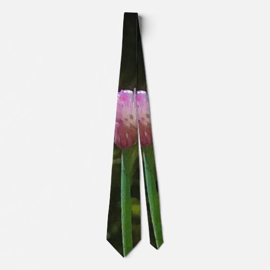 Bloemende Chives en Palmetto Stropdas (Voorkant)
