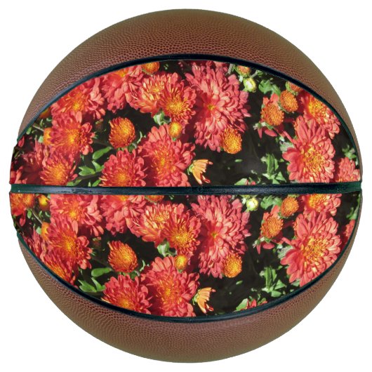 Bloemende Chrysanthemum Mini Basketbal (Voorkant)