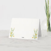 Bloemende Hedgehog Baby shower Bedankkaart (Achterkant)