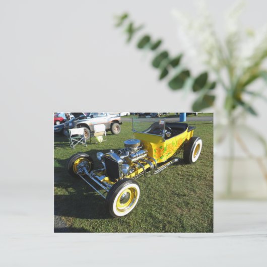 Bloemende hete staaf briefkaart (Staand voorkant)