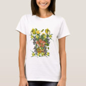 Bloemende illustraties t-shirt (Voorkant)